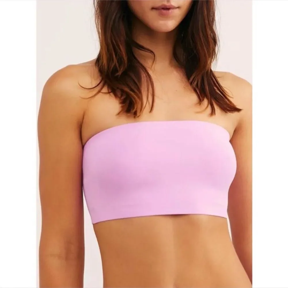Free People Nina Neon Bandeau in Electric Orchid Pink. SMALL=FITS 32D/34A/34B - Picture 2 of 6